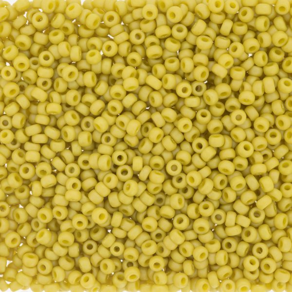 MIYUKI #11 Seed Bead - 11-4692 Frost Opaque Glazed Rainbow Yellow - 10 gms