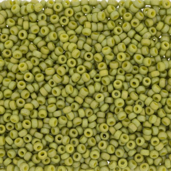 MIYUKI #11 Seed Bead - 11-4697 Frost Opaque Glazed Rainbow Olive - 10 gms