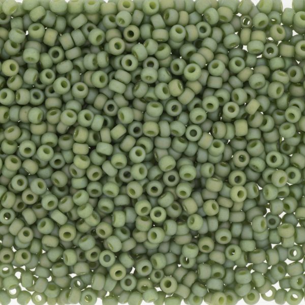 MIYUKI #11 Seed Bead - 11-4698 Frost Opaque Glazed Rainbow Kiwi - 10 gms