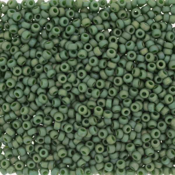MIYUKI #11 Seed Bead - 11-4700 Frost Opaque Glazed Rainbow Shamrock - 10 gms