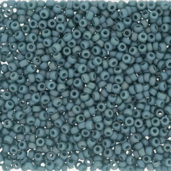 MIYUKI #11 Seed Bead - 11-4702 Frost Opaque Glazed Rainbow Peacock - 10 gms