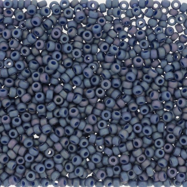 MIYUKI #11 Seed Bead - 11-4703 Frost Opaque Glazed Rainbow Nebula Blue - 10 gms