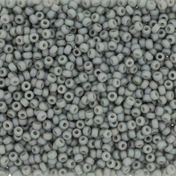 MIYUKI #11 Seed Bead - 11-4705 Frost Opaque Glazed Rainbow Cadet Grey - 10 gms