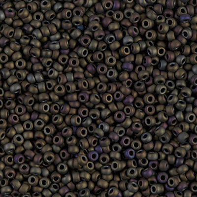 MIYUKI #11 Seed Bead - 11-2013 - Matte Metallic Dark Olive Iris - 10 gms