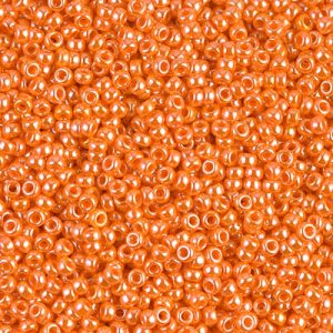 MIYUKI #11 Seed Bead - 11-423 - Opaque Light Orange Luster - 10 gms
