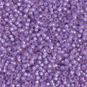 MIYUKI #11 Seed Bead - 11-574 - Lilac Silver Lined Alabaster - 10 gms