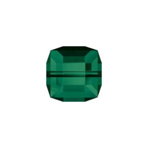Swarovski 5601 - Cube - 6mm - Emerald - 4 pcs