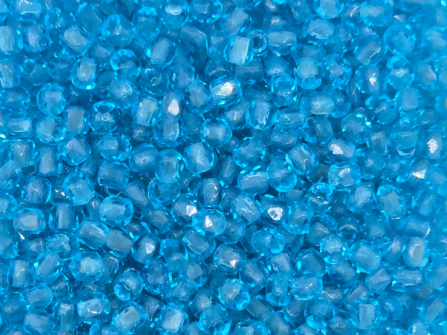 True 2 - 2mm Fire Polished Faceted Rounds - Aqua - 100 pcs