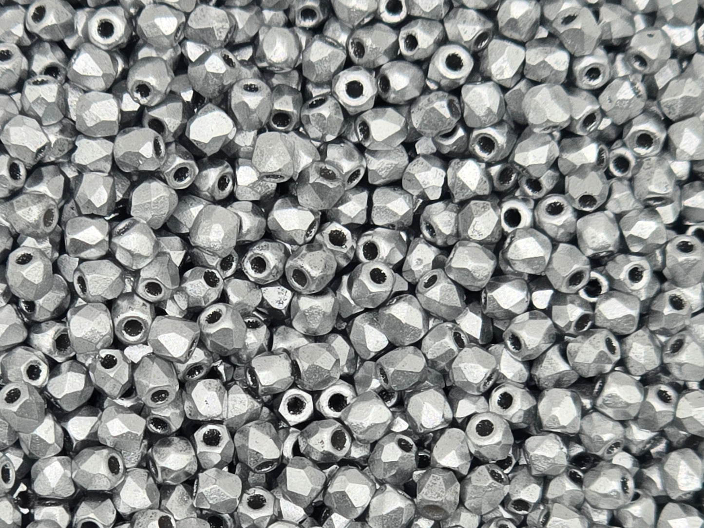 True 2 - 2mm Fire Polished Faceted Rounds - Bronze Aluminium - 100 pcs
