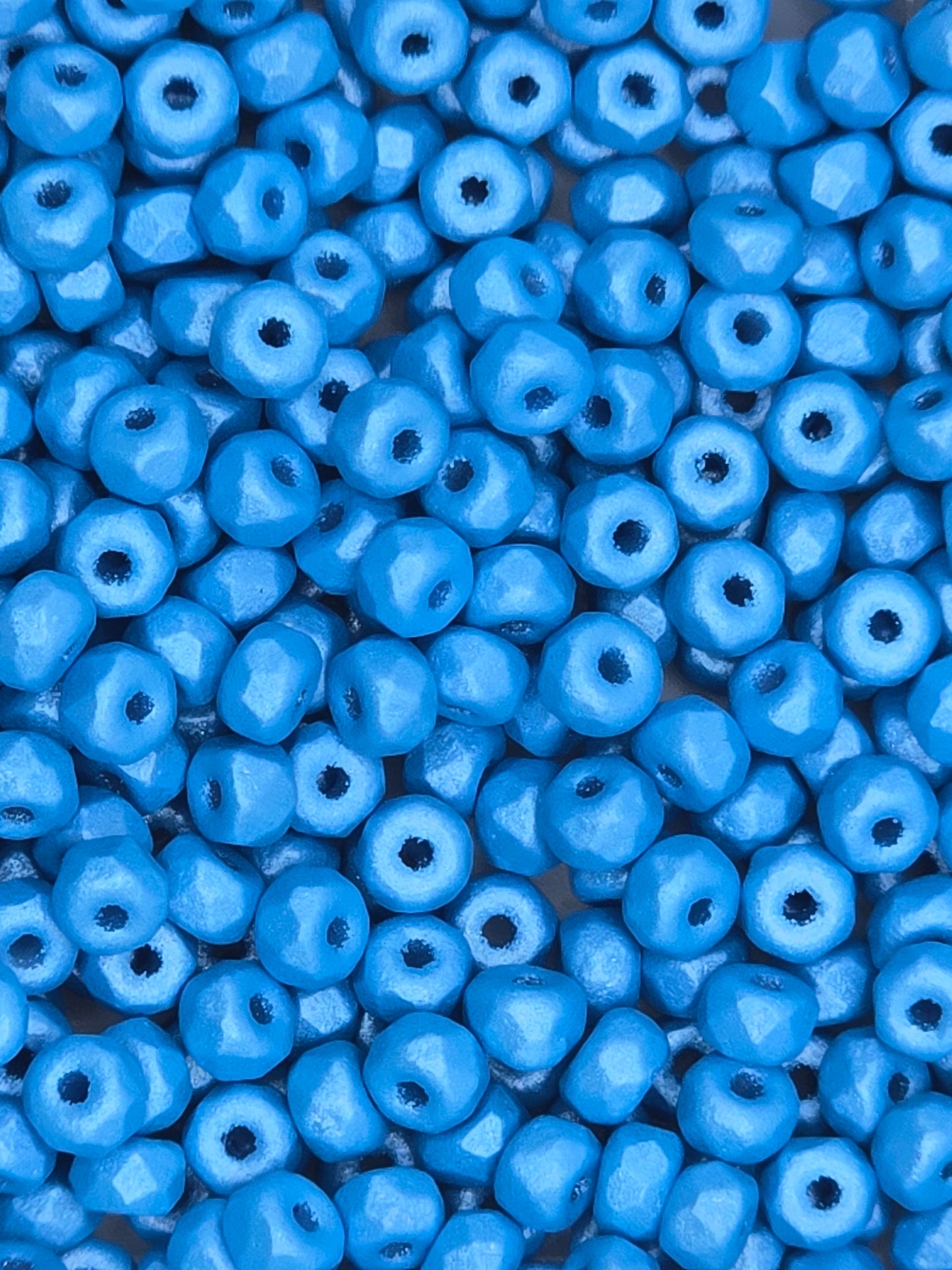 True 2 - 2x3mm Fire Polished Faceted Micro Spacers - Capri Blue - 100 pcs