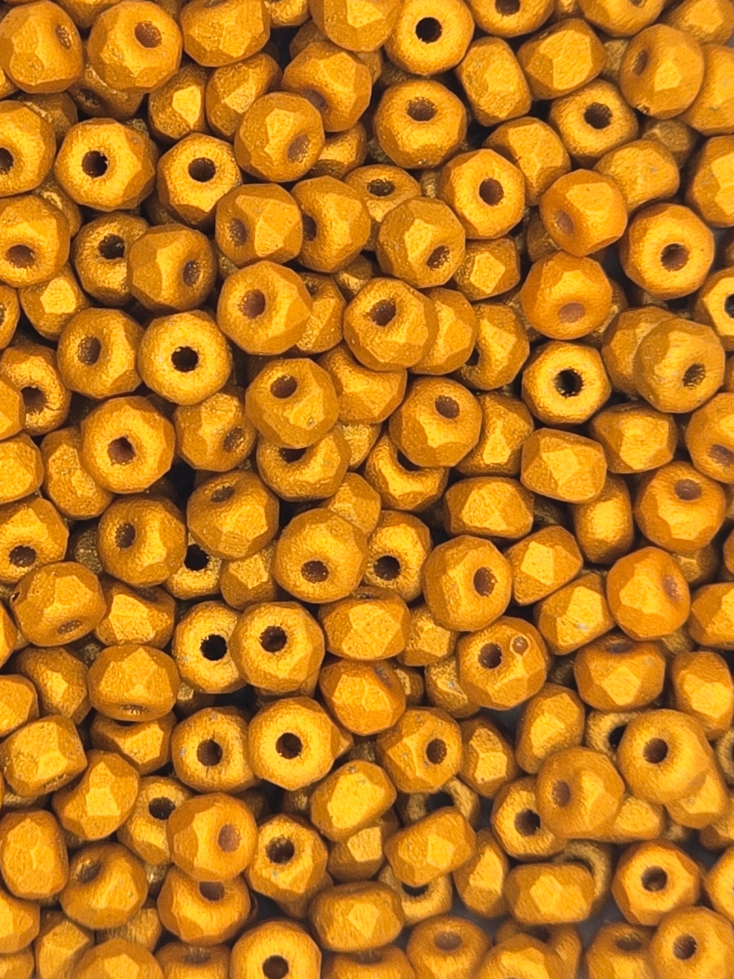 True 2 - 2x3mm Fire Polished Faceted Micro Spacers - Pumpkin - 100 pcs