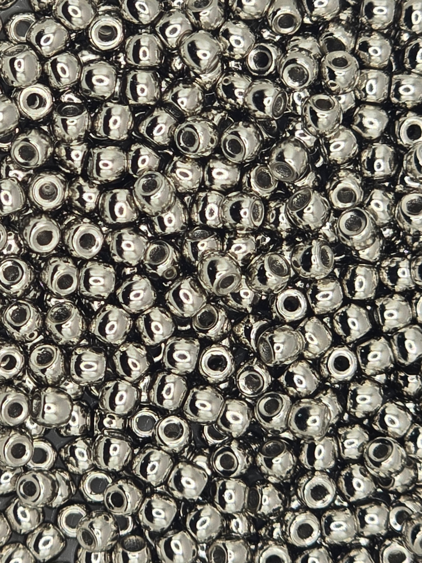 True 2 - 2mm Fire Polished Round Druks - Nickle Plate - 100 pcs