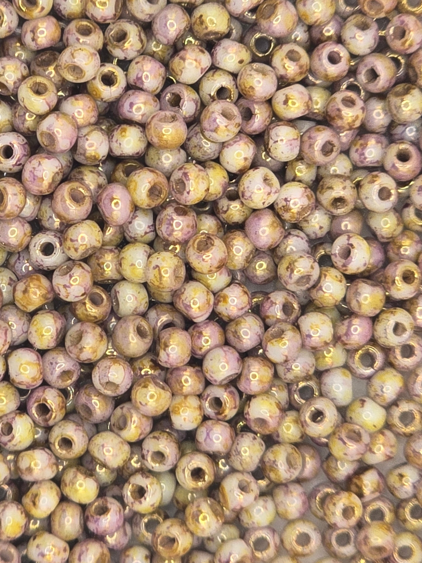 True 2 - 2mm Fire Polished Round Druks - Chalk Senegal Brown - 100 pcs