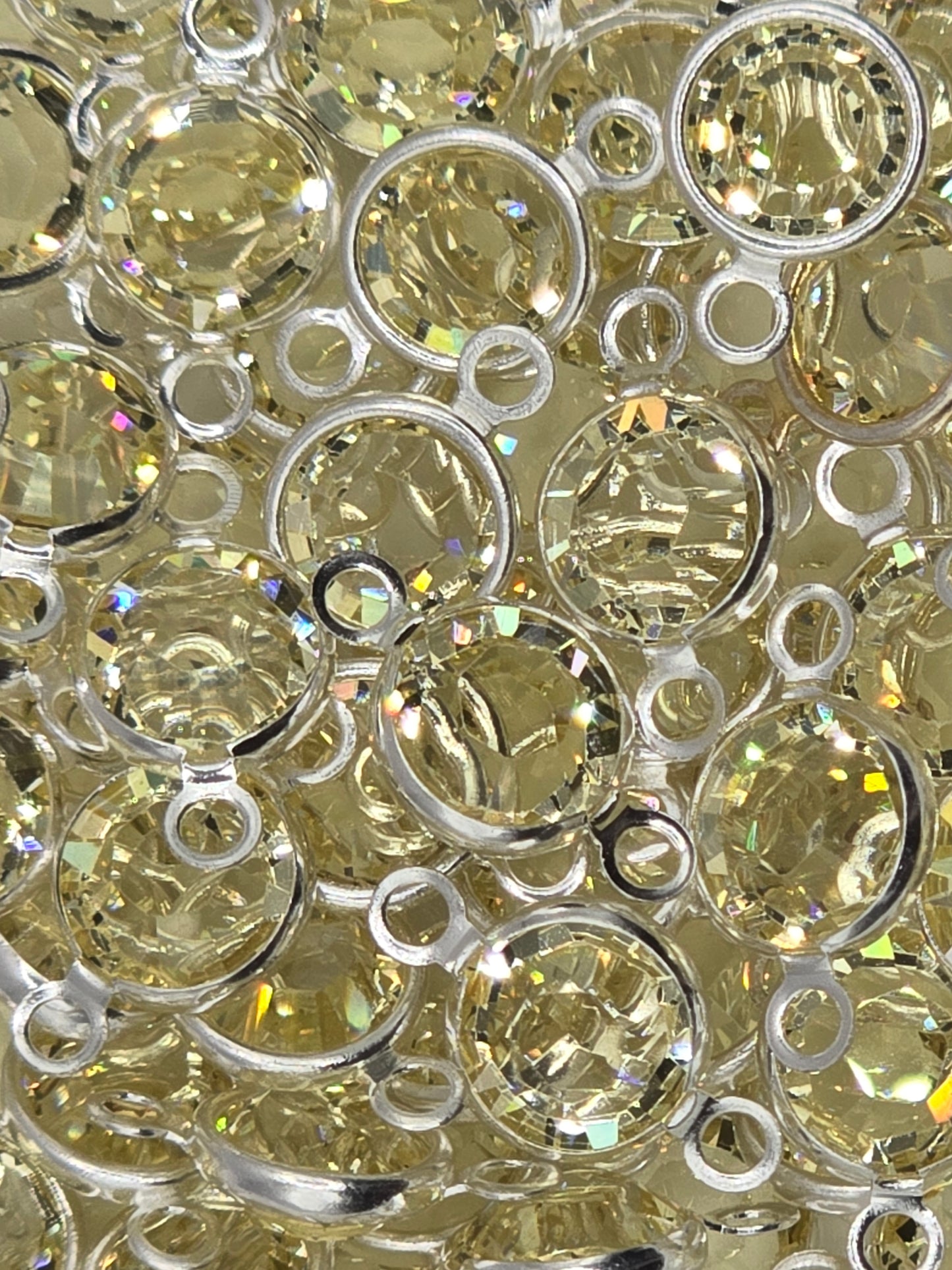Swarovski - Channels / Links - Jonquil / Rhodium - 5 pcs