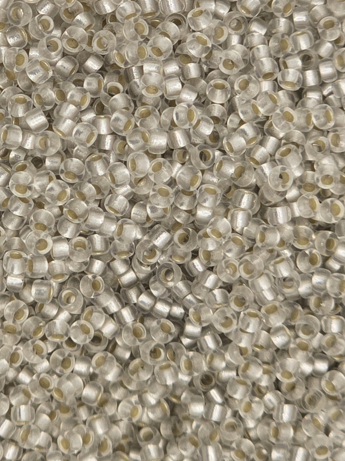 TOHO #15 Seeds - 21F - Silver Lined Frosted Crystal - 5 gms