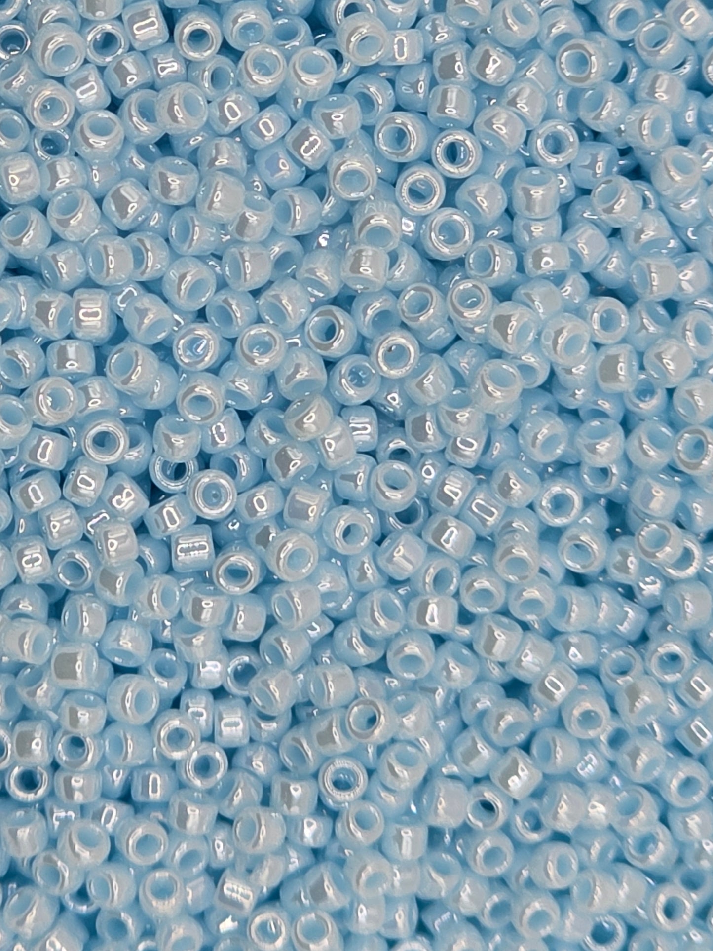 TOHO #15 Seeds - 124 - Opaque Luster Pale Blue - 5 gms