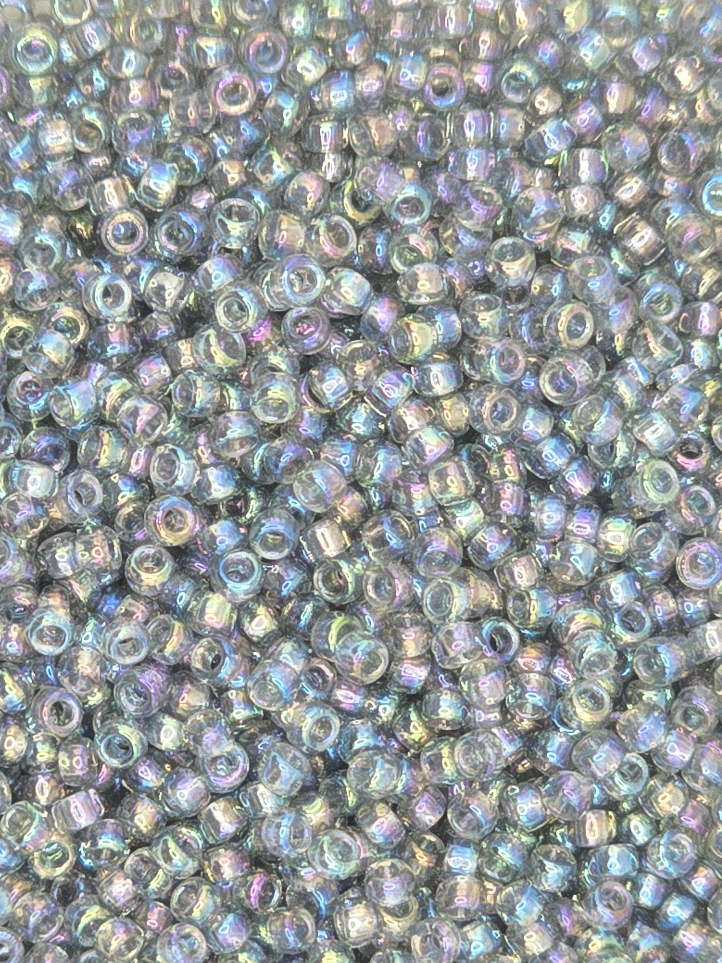 TOHO #15 Seeds - 176 - Dyed Rainbow Black Diamond - 5 gms