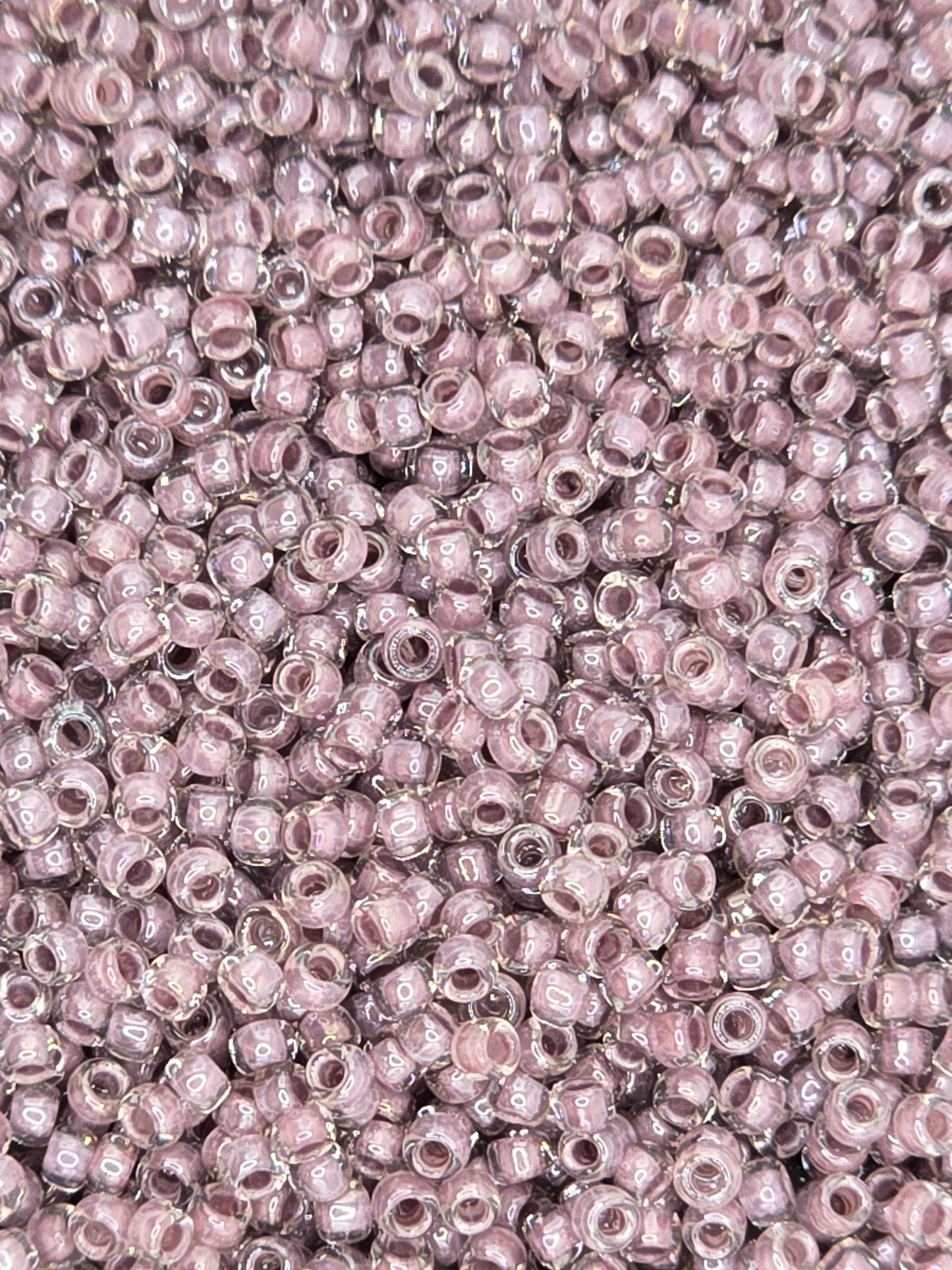 TOHO #15 Seeds - 353 - Inside Colour Crystal/Lavender Lined - 5 gms