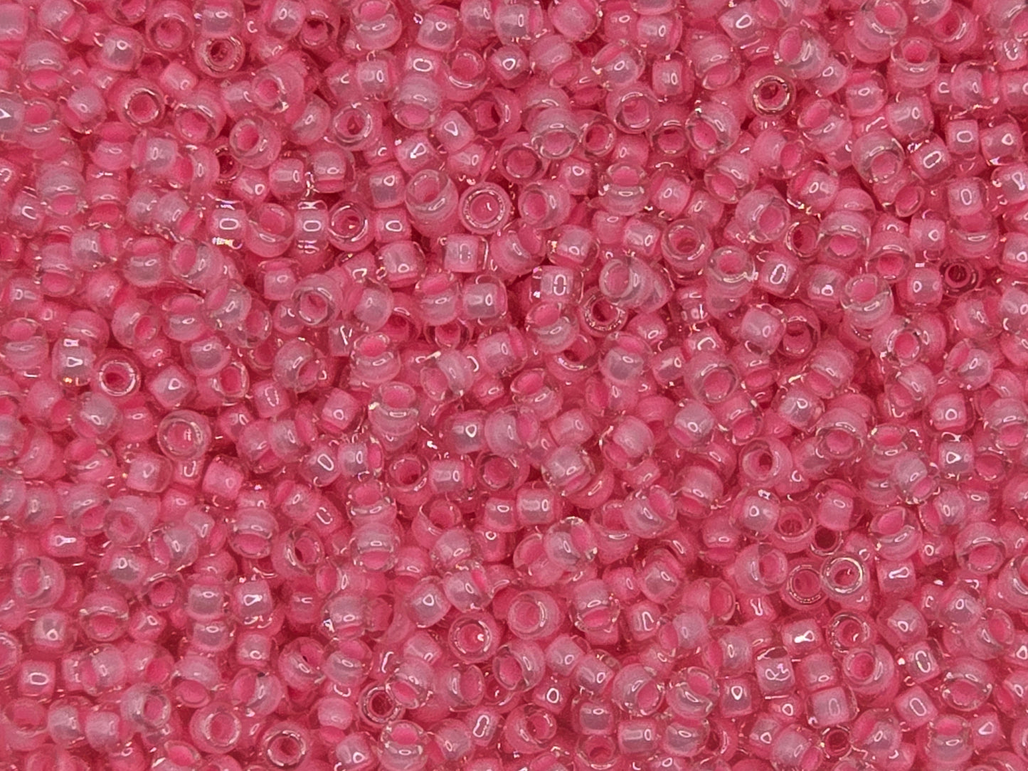 TOHO #15 Seeds - 379 - Inside Colour Crystal/Cotton Candy Lined - 5 gms