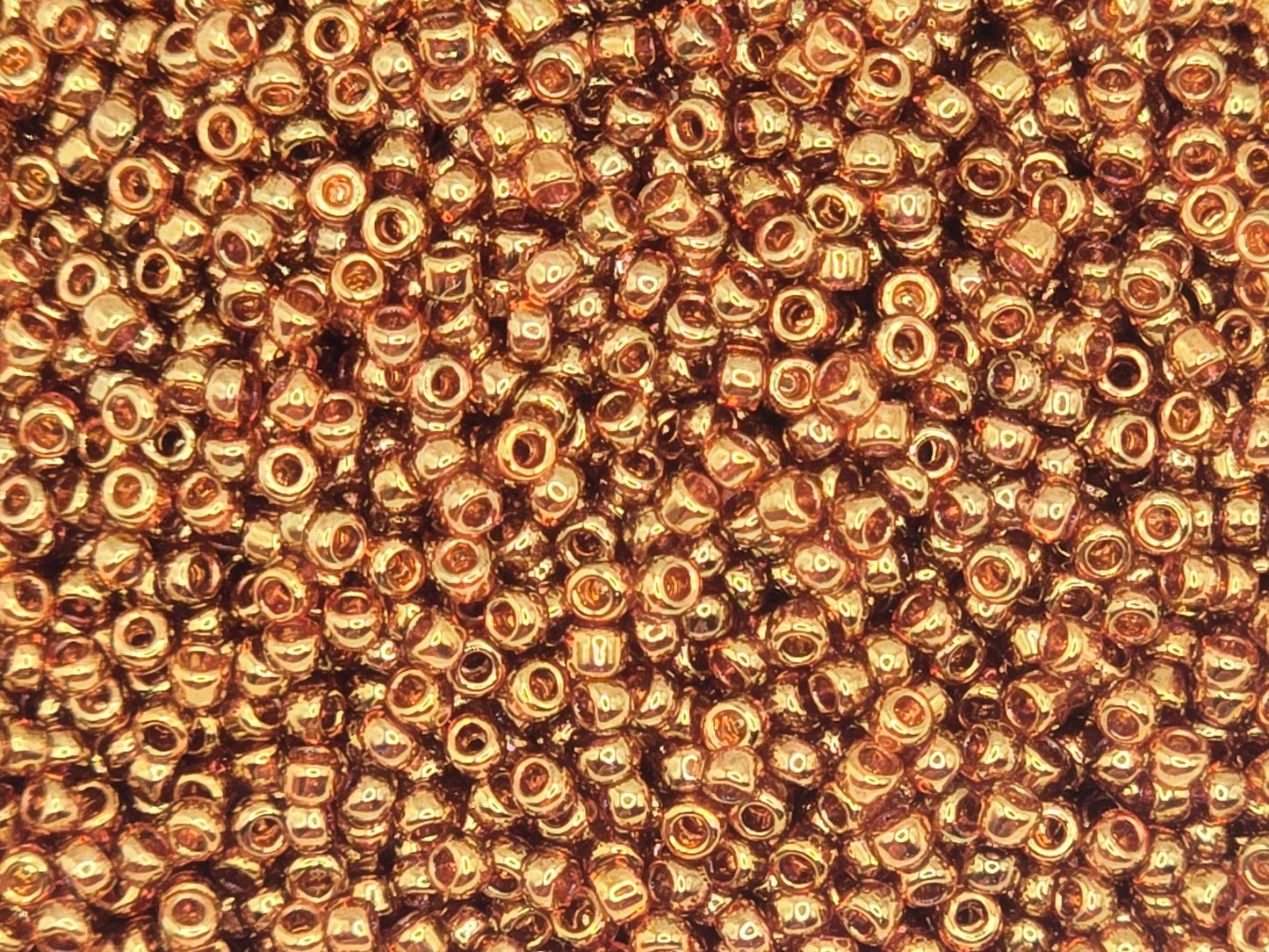 TOHO #15 Seeds - 421 - Gold Lustered Transparent Pink - 5 gms
