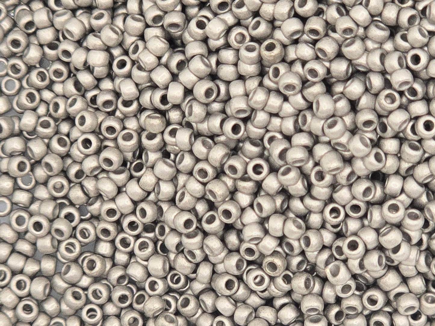 TOHO #15 Seeds - 566 - Metallic Frosted Antique Silver - 5 gms