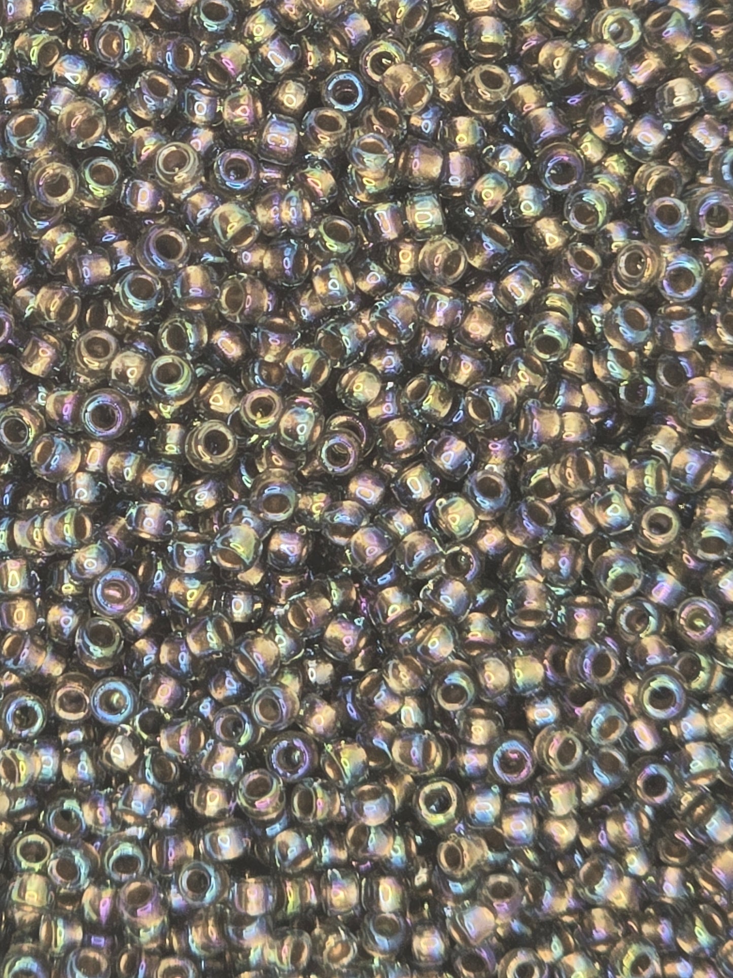 TOHO #15 Seeds - 999 - Gold Lined Rainbow Black Diamond - 5 gms