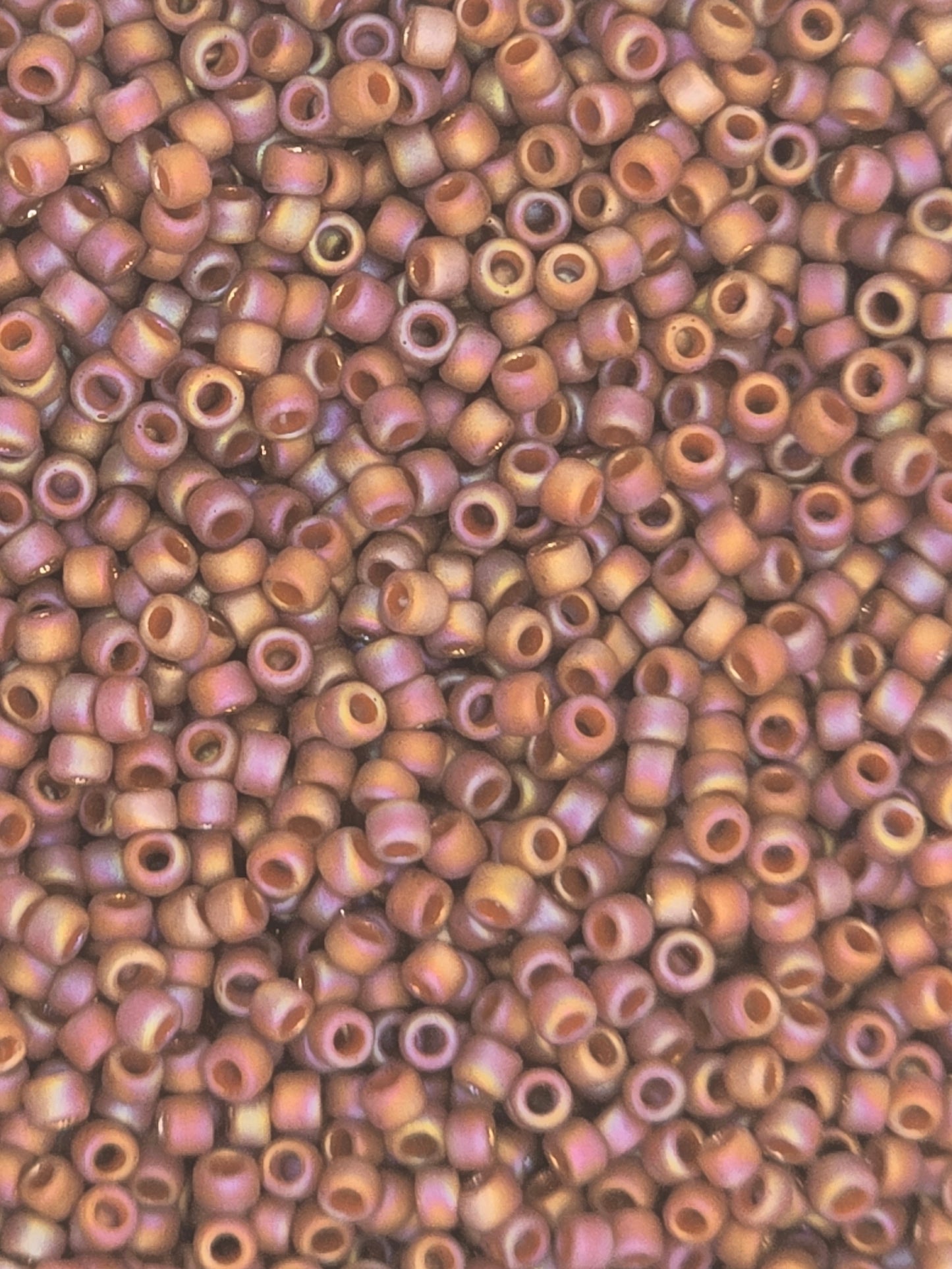 TOHO #15 Seeds - 2640F - Semi Glazed Rainbow Burnt Orange - 5 gms