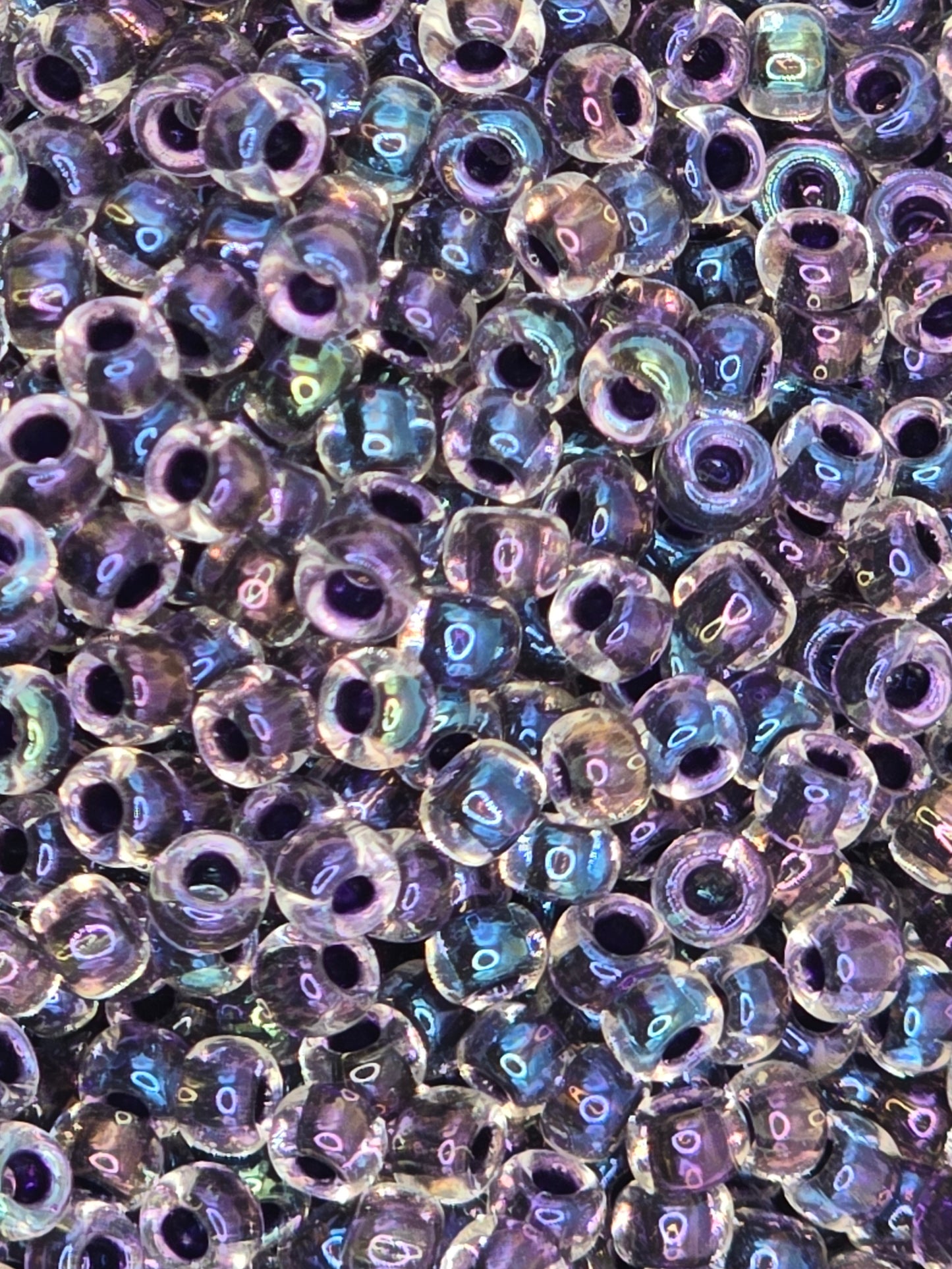 TOHO #8 Seeds - 181 - Inside Colour Rainbow Crystal/Tanzanite Lined - 10 gms