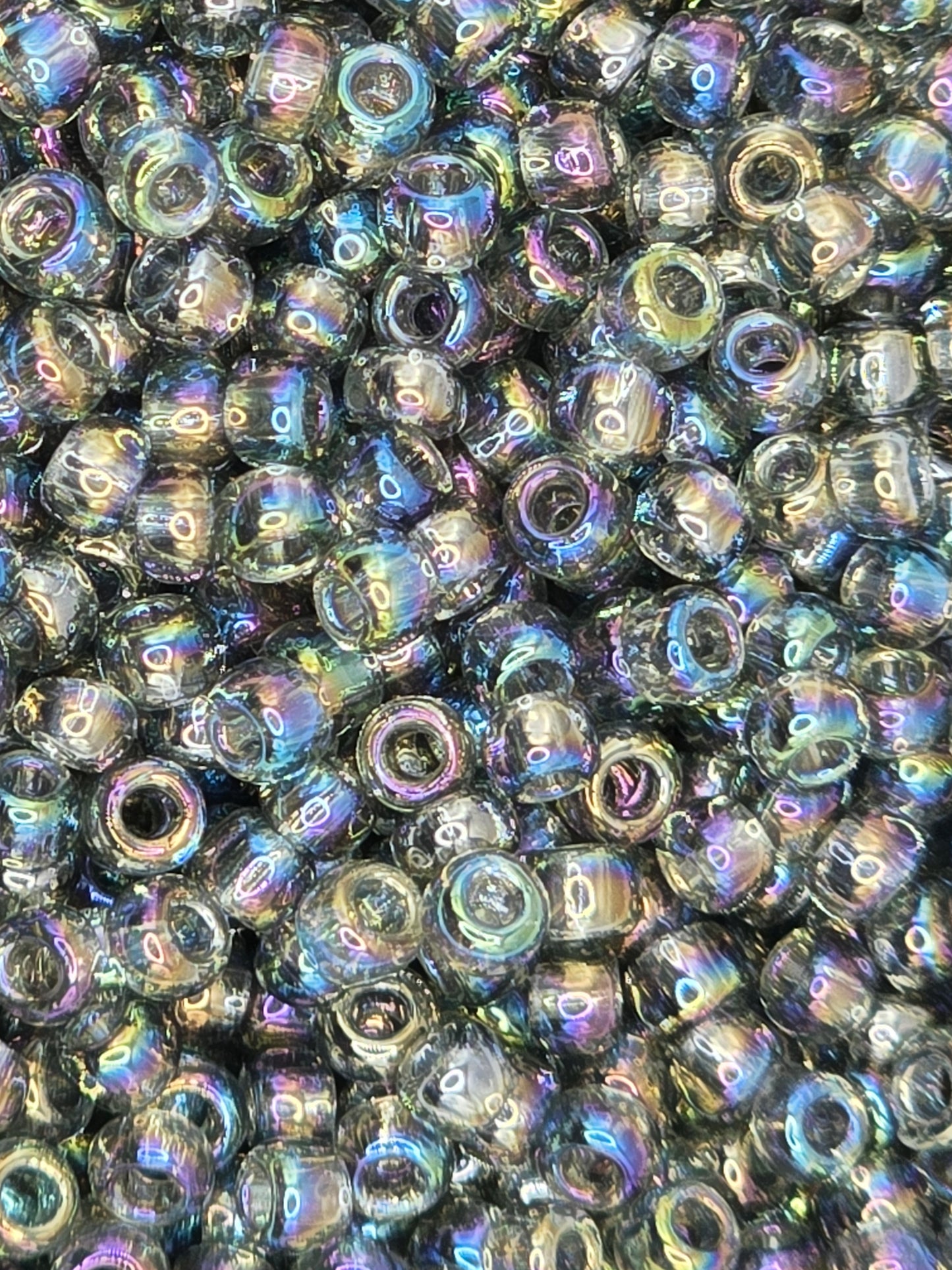 TOHO #8 Seeds - 176 - Transparent Rainbow Black Diamond - 10 gms