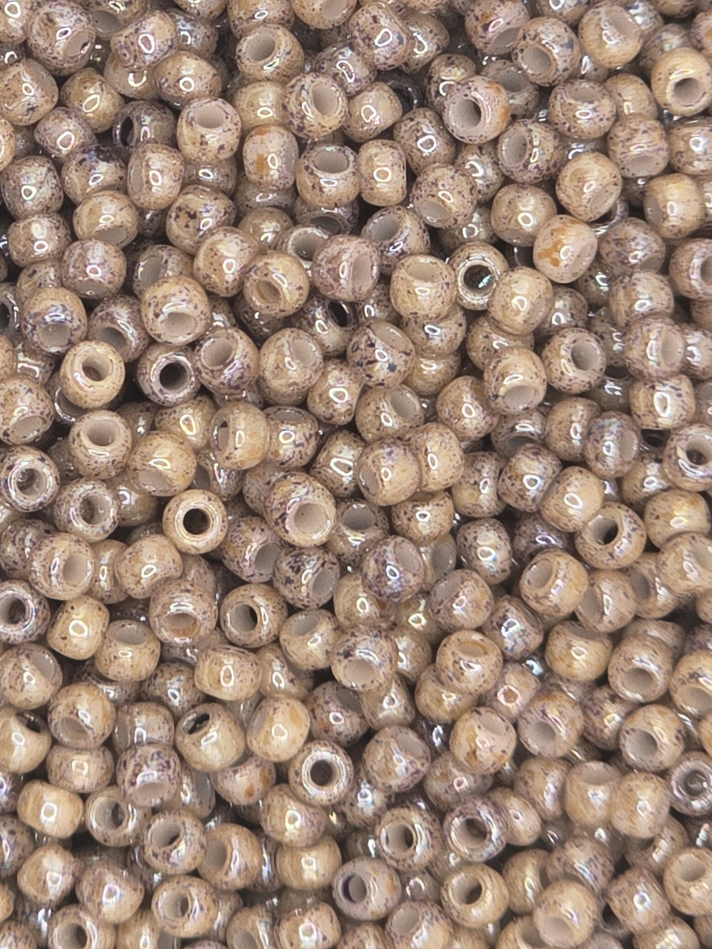 TOHO #11 Seeds - 1201 - Marbled Opaque Beige/Pink - 10 gms