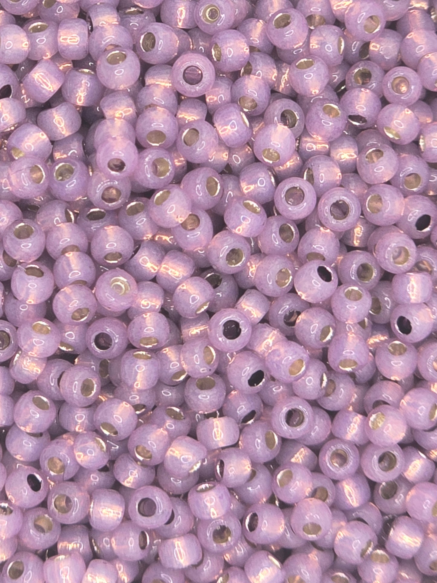 TOHO #11 Seeds - 2108 - Perma Finish Silky Lined Milky Amethyst - 10 gms