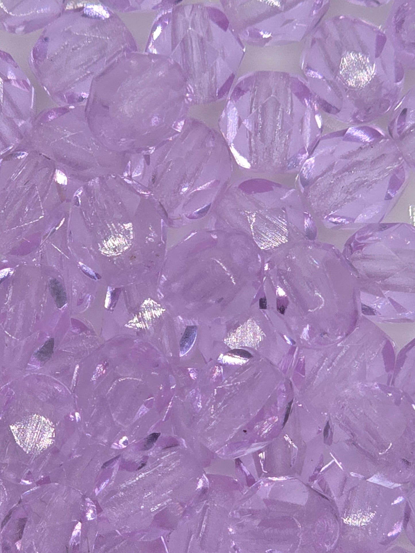 Czech 6mm Fire Polish Facet Rounds - Alexandrite - 25 pcs