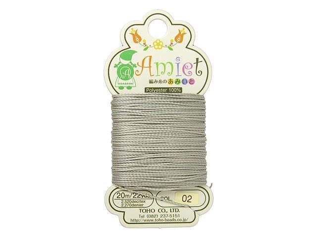 Amiet Beading Cord - 2 - Grey - 20 metres