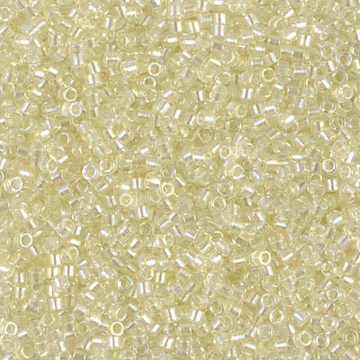 MIYUKI #11 DB 1676 - Pearl Lined Transparent Pale Yellow AB - 5 gms