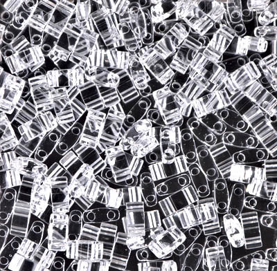 MIYUKI Half Tila Bead - HTL 131 - Crystal - 10 gms