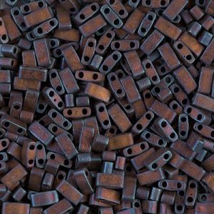MIYUKI Half Tila Bead - HTL 2005 - Matte Metallic Dark Raspberry - 10 gms