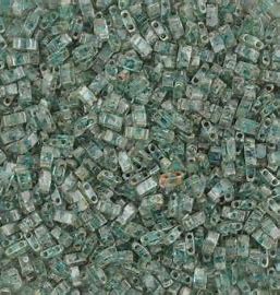 MIYUKI Half Tila Bead - HTL 4506 - Picasso Olivine Transparent - 10 gms