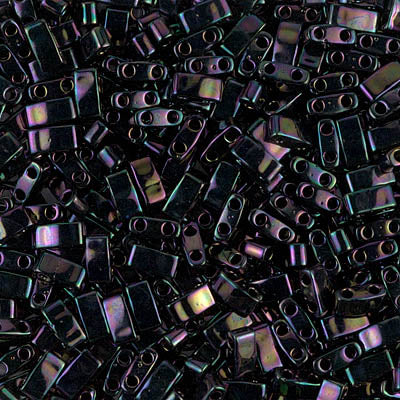 MIYUKI Half Tila Bead - HTL 454 - Metallic Dark Plum Iris - 10 gms