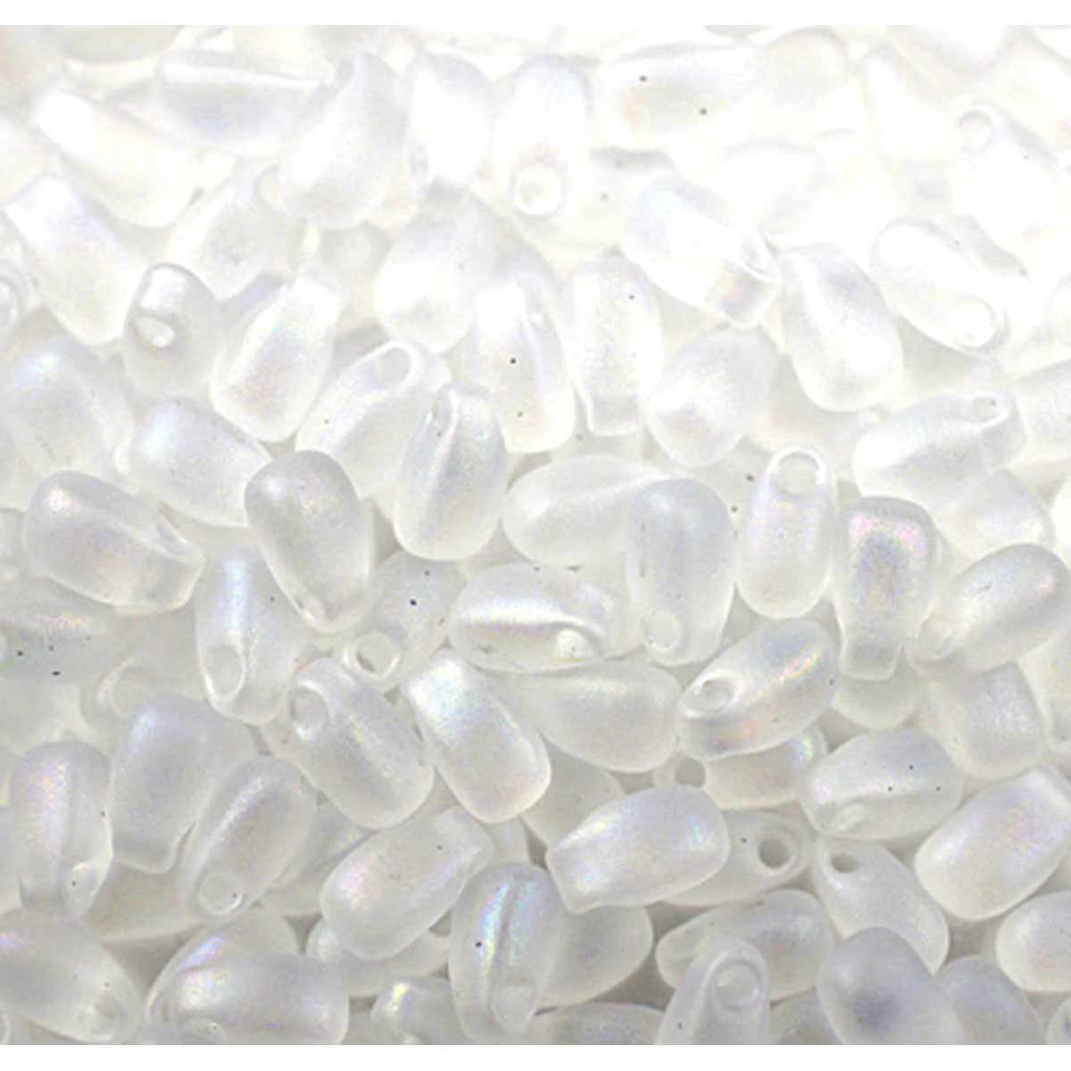 Miyuki Long Drops - 3 x 5.5mm - Matte Transparent Crystal AB