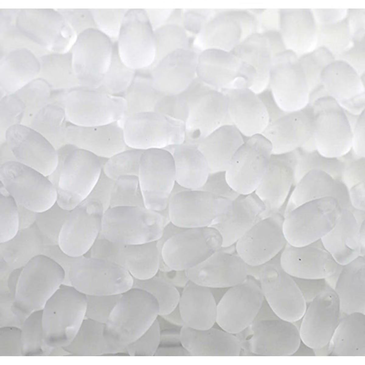 Miyuki Long Drops - 3 x 5.5mm - Matte Transparent Crystal