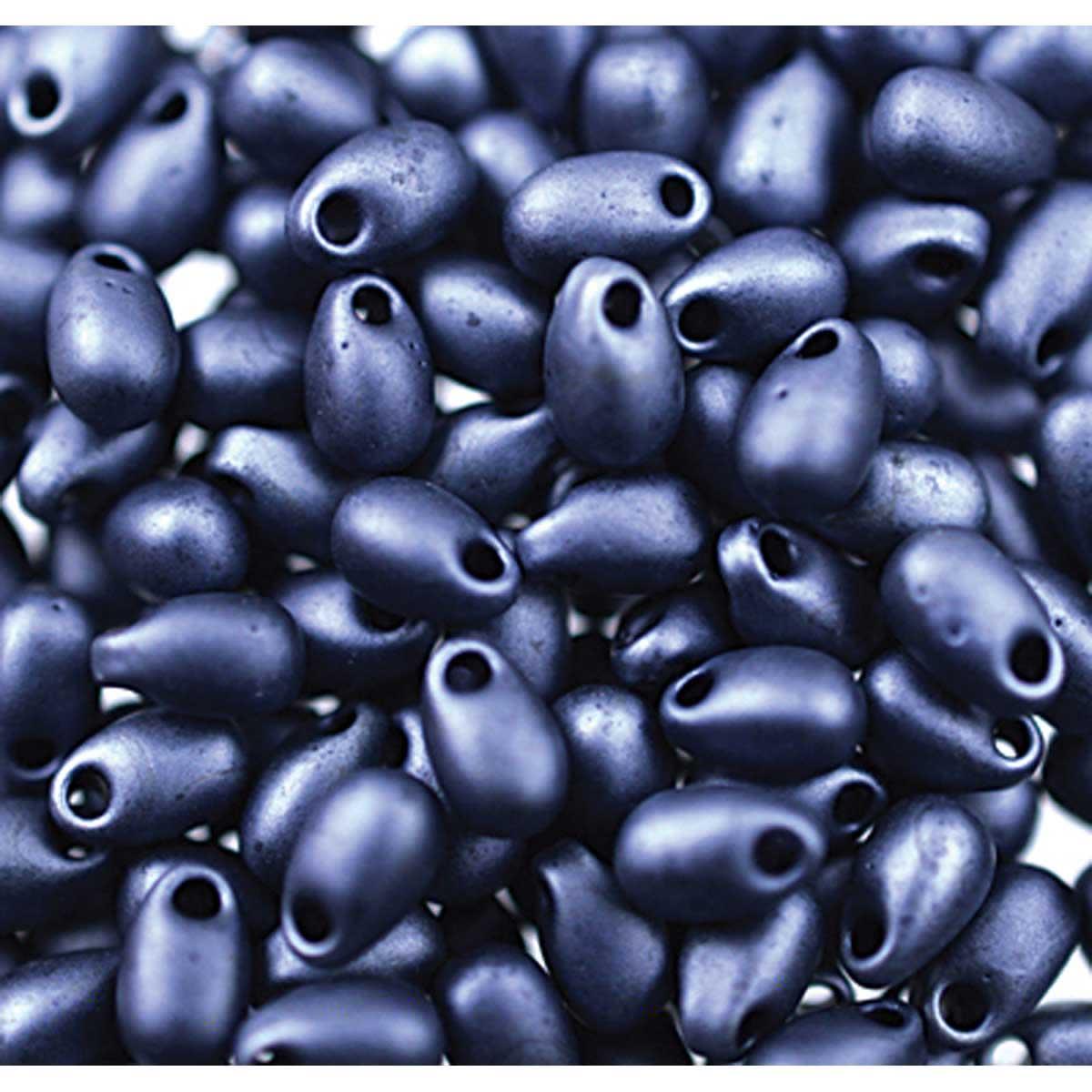 Miyuki Long Drops - 3 x 5.5mm - Matte Blue Grey