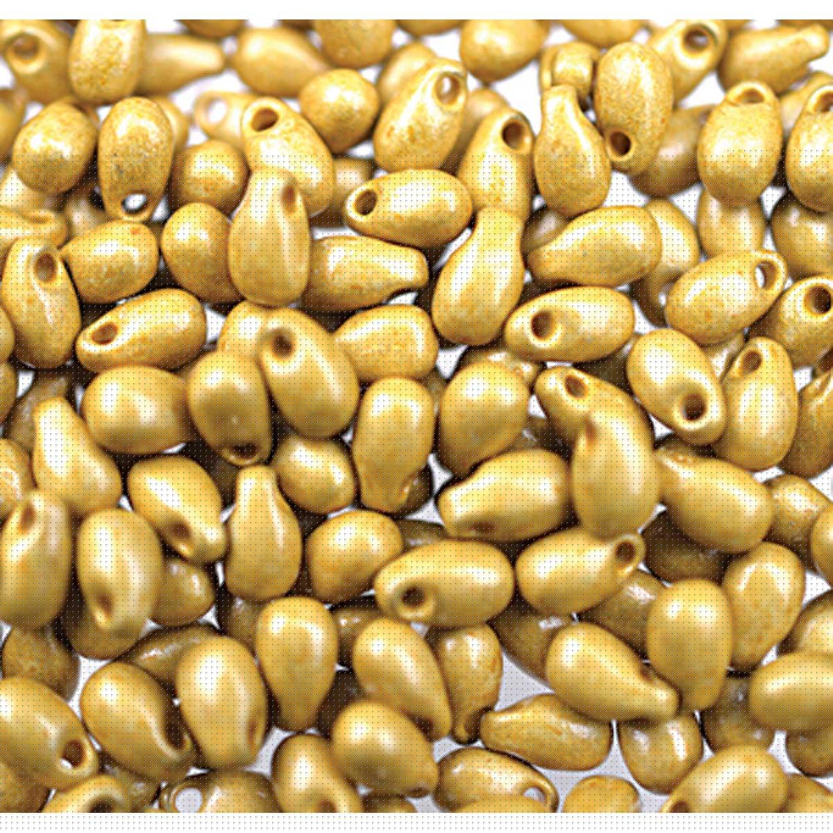 Miyuki Long Drops - 3 x 5.5mm - Galvanized Gold Matte - 10 grams