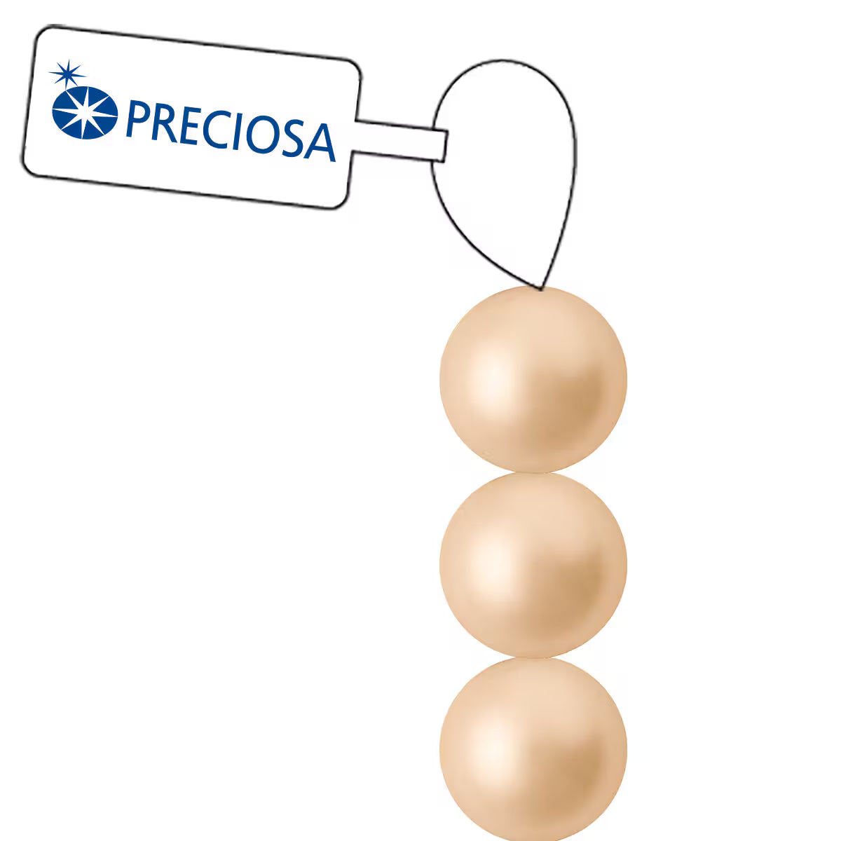 PRECIOSA 4mm Pearls - Gold - 1 Strand - 31 pcs