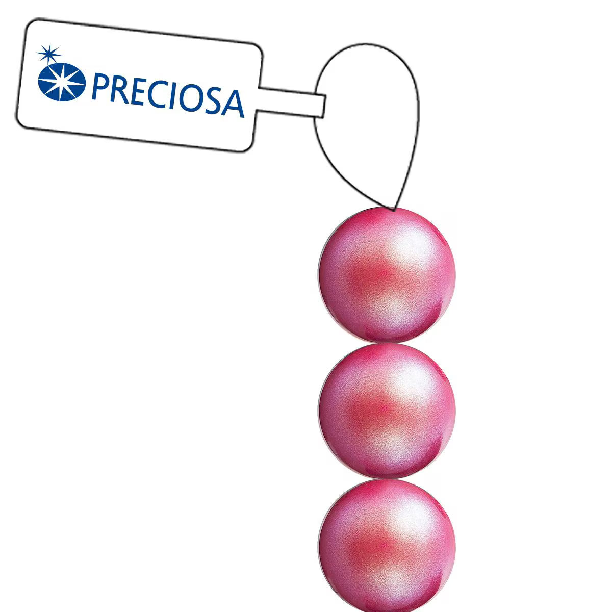 PRECIOSA 4mm Pearls - Pearlescent Red - 1 Strand - 31 pcs