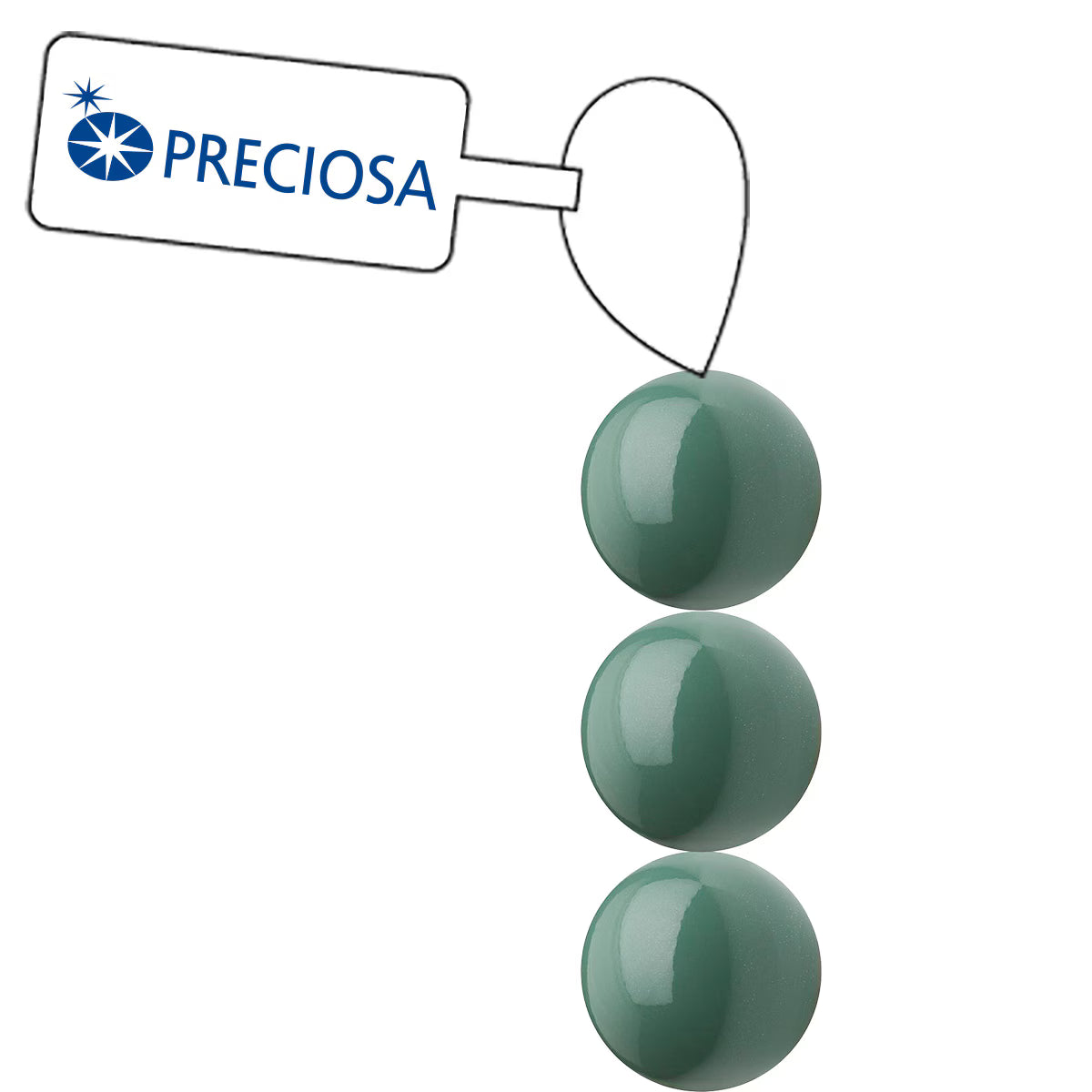 PRECIOSA 4mm Pearls - Sage - 1 Strand - 31 pcs