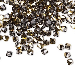 PRECIOSA 4mm Bicones - Aurum Half Coating - 144 pcs ( 1 gross)