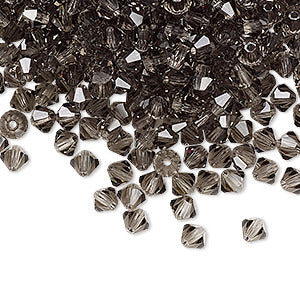 PRECIOSA 4mm Bicones - Black Diamond - 144 pcs ( 1 gross)