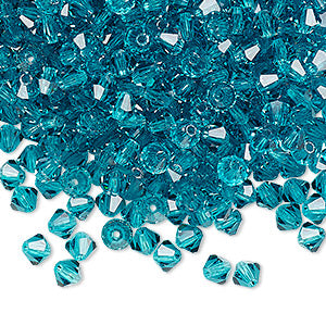PRECIOSA 4mm Bicones - Blue Zircon - 144 pcs ( 1 gross)