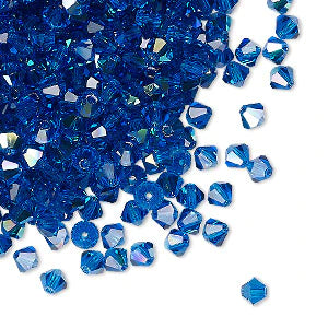 PRECIOSA 3mm Bicones - Capri Blue AB - 144 pcs ( 1 gross)