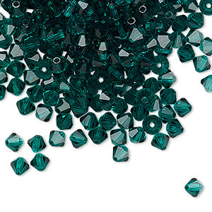 PRECIOSA 4mm Bicones - Emerald - 144 pcs ( 1 gross)